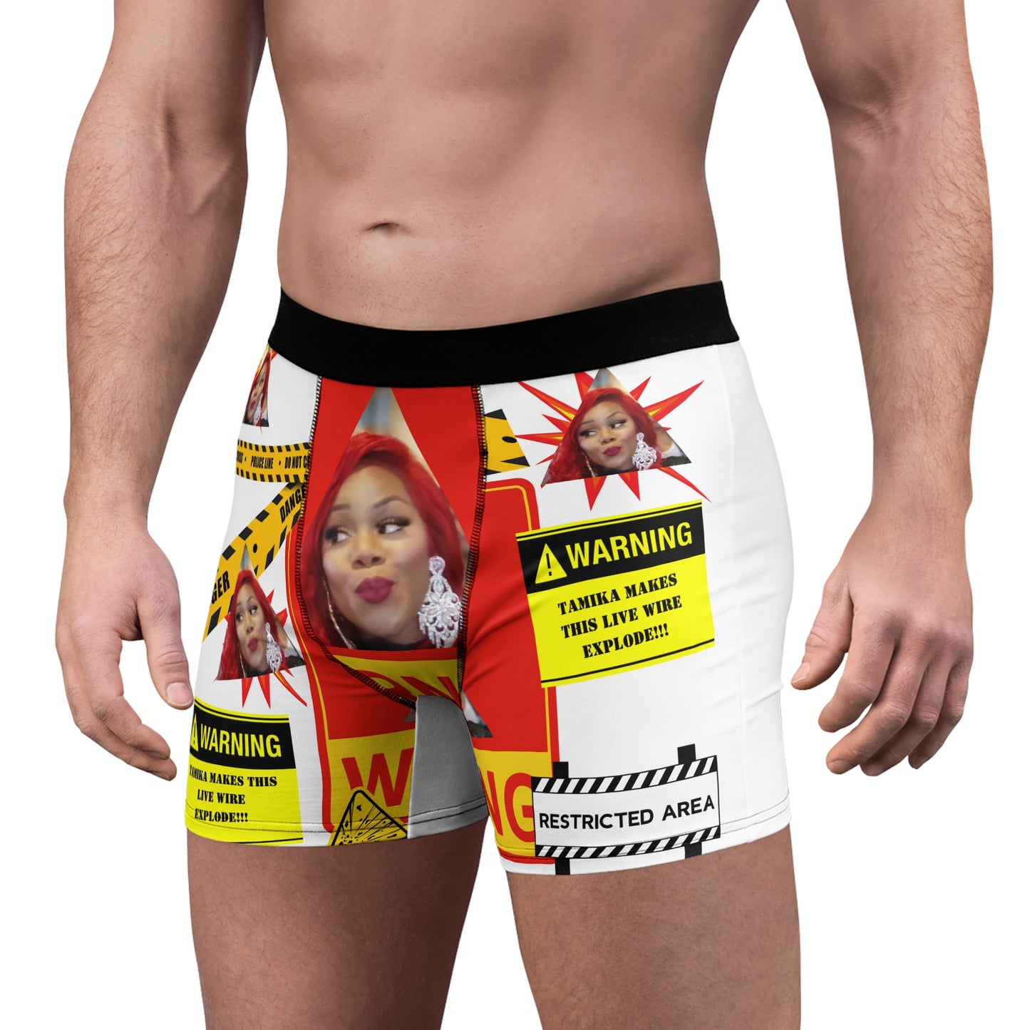 Personalized Face Boxers - "Warning"