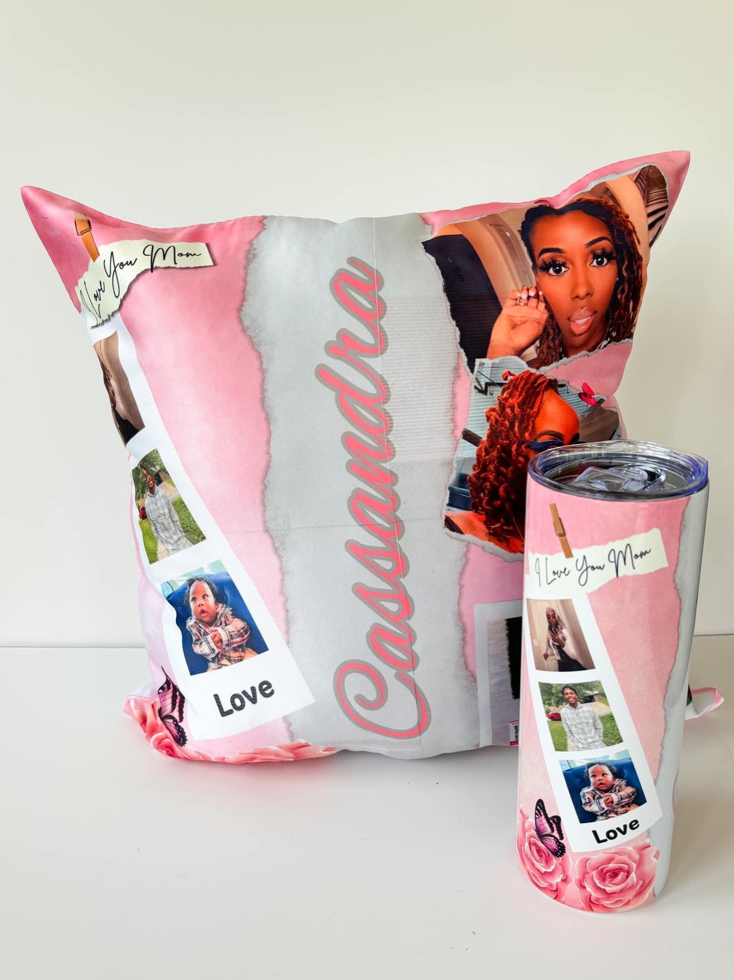 Mother’s Day matching pillow & Tumbler set