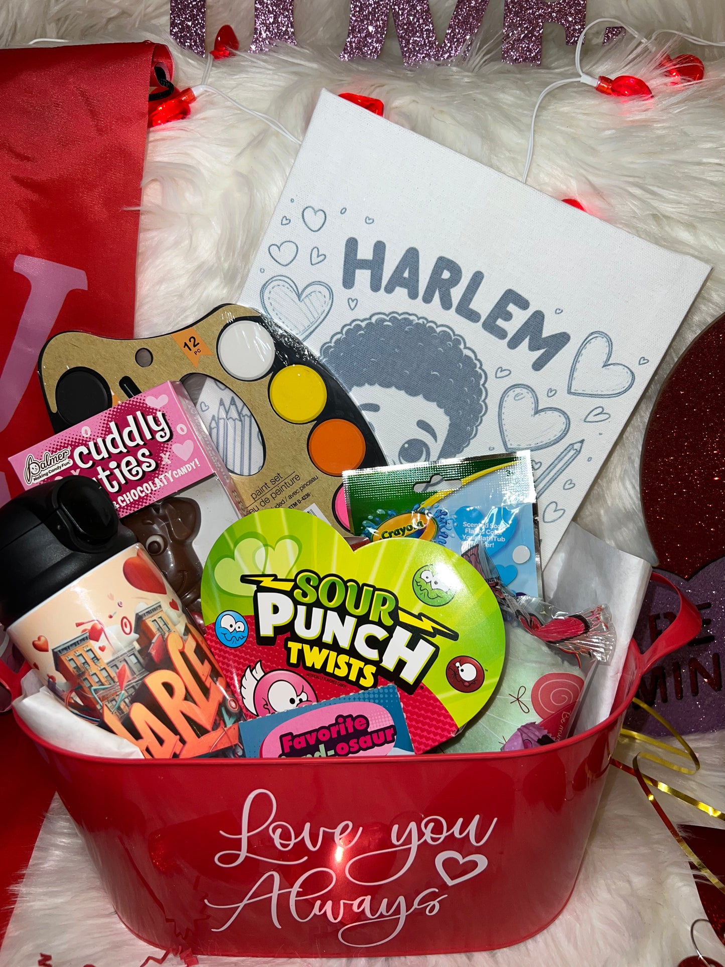 Personalized Kids Valentines Basket