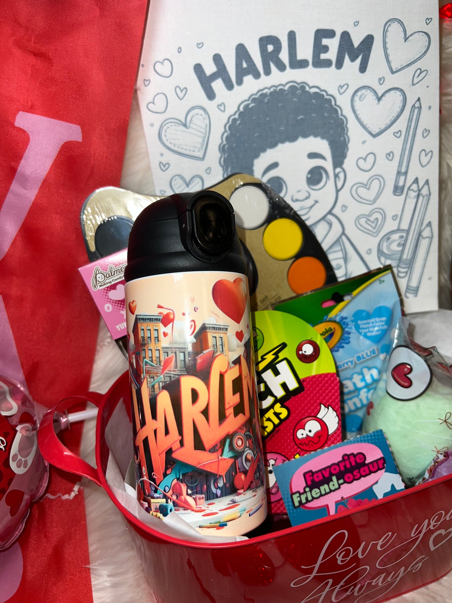 Personalized Kids Valentines Basket