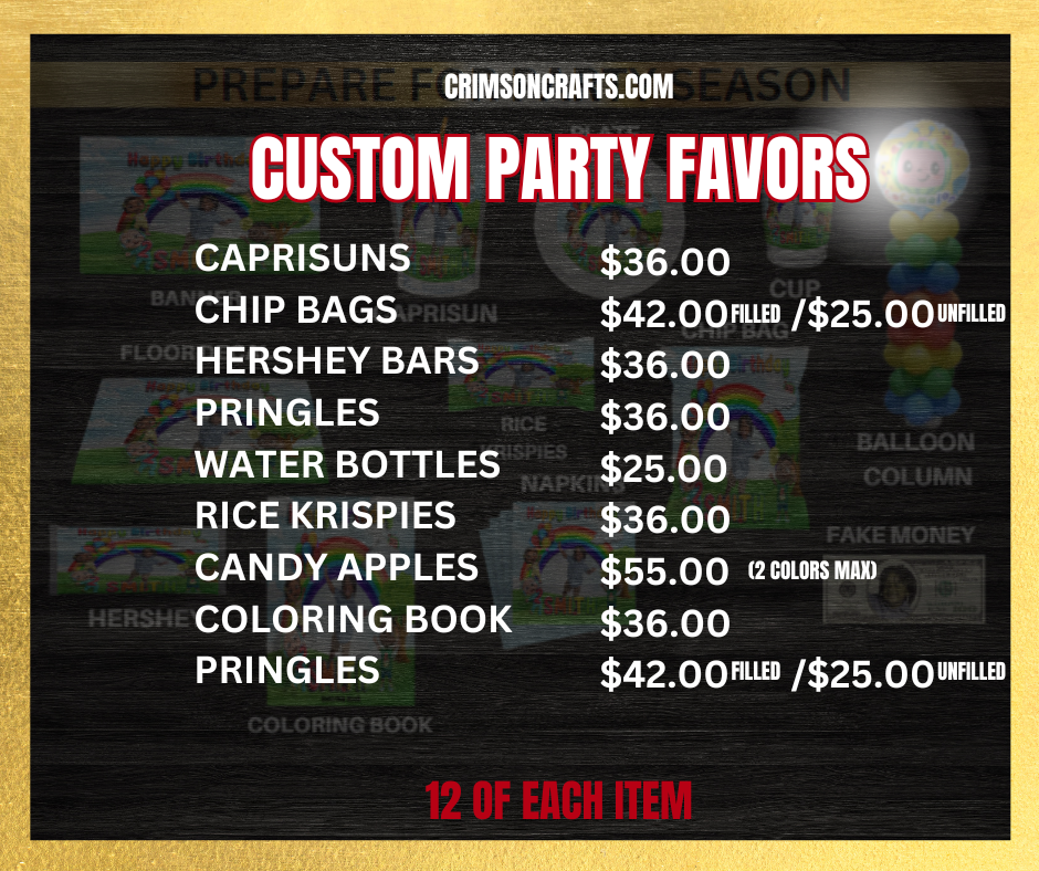 Custom Party favor packages