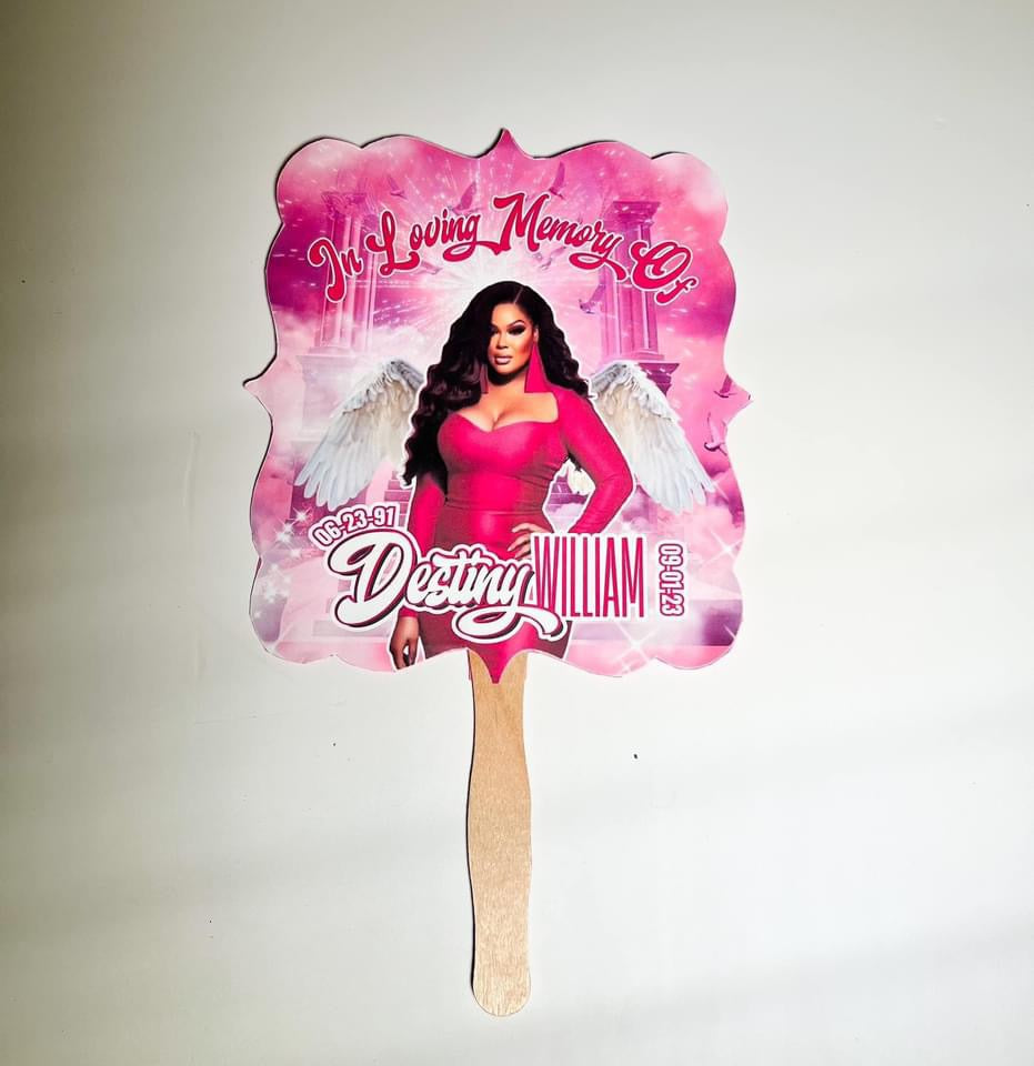 Memorial hand fan Design and Create